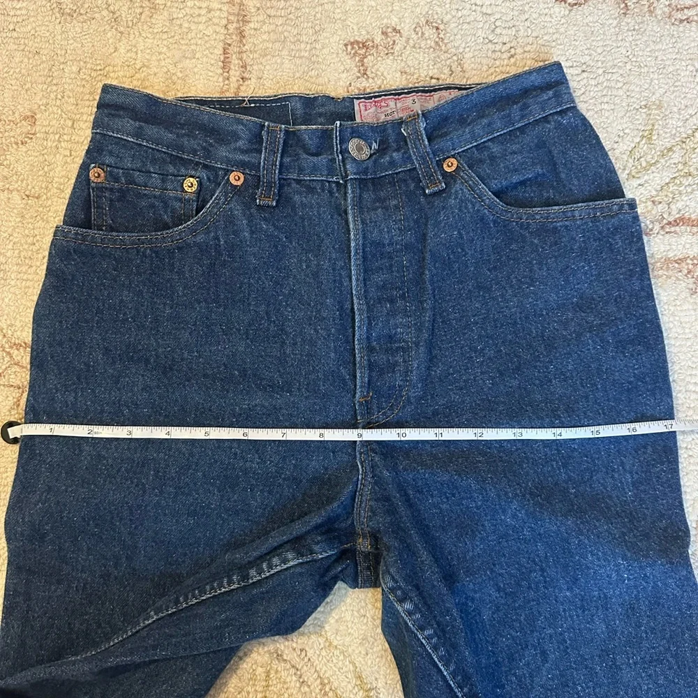 Levi's 501 Jeans Vintage Dark Wash 80s Button Fly Size 26 x 30 - Picture 9 of 10